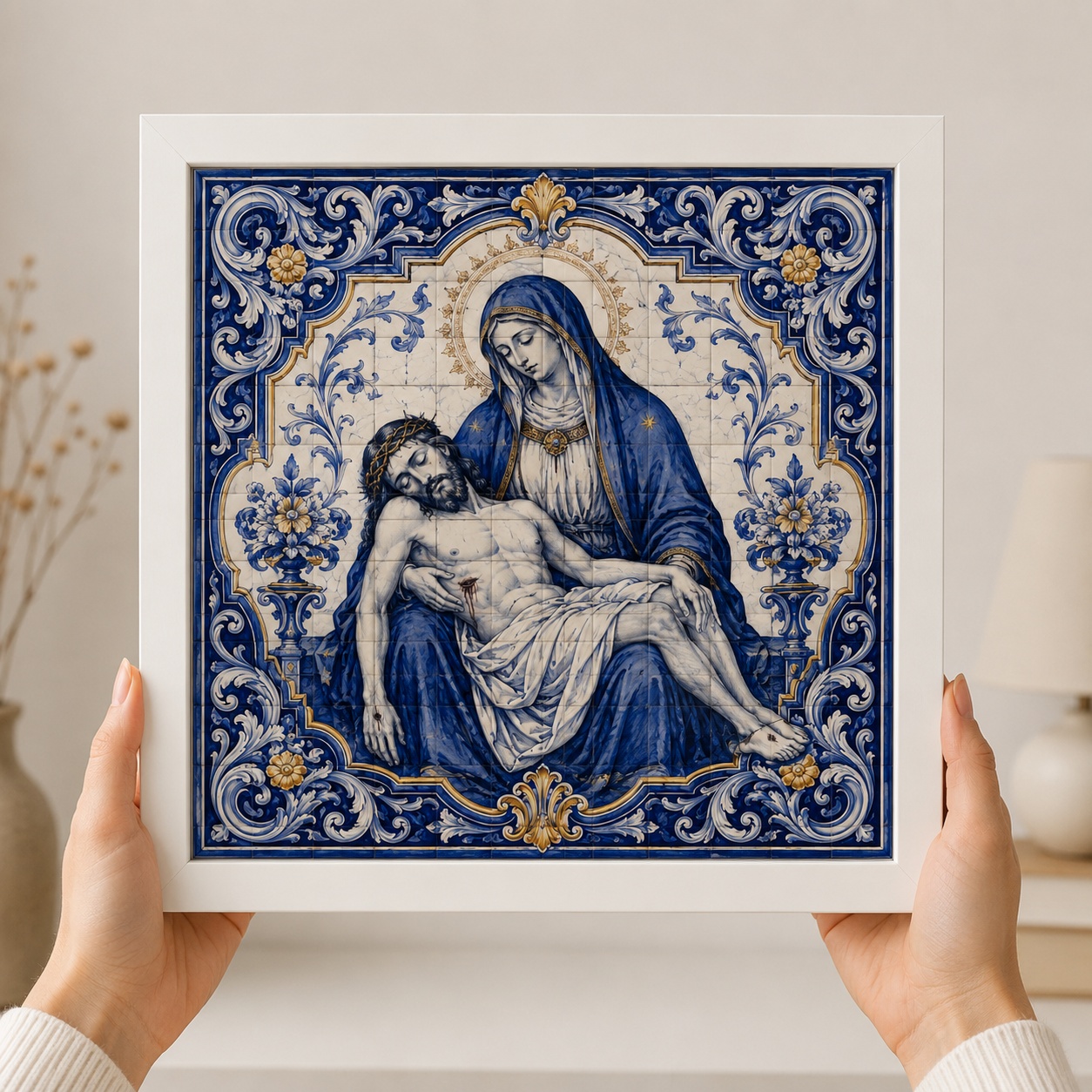 Quadro Nossa Senhora De Pietá - 33x33 Cm