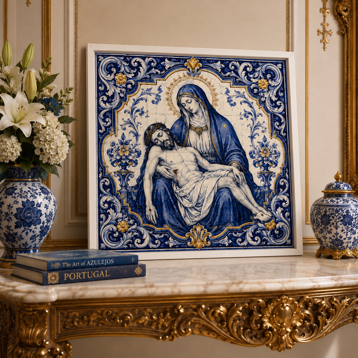Quadro Nossa Senhora De Pietá - 33x33 Cm