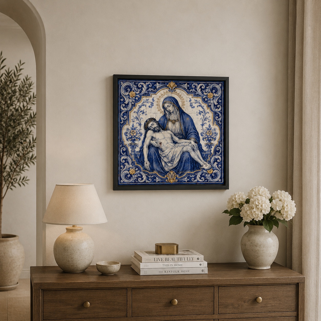 Quadro Nossa Senhora De Pietá - 33x33 Cm