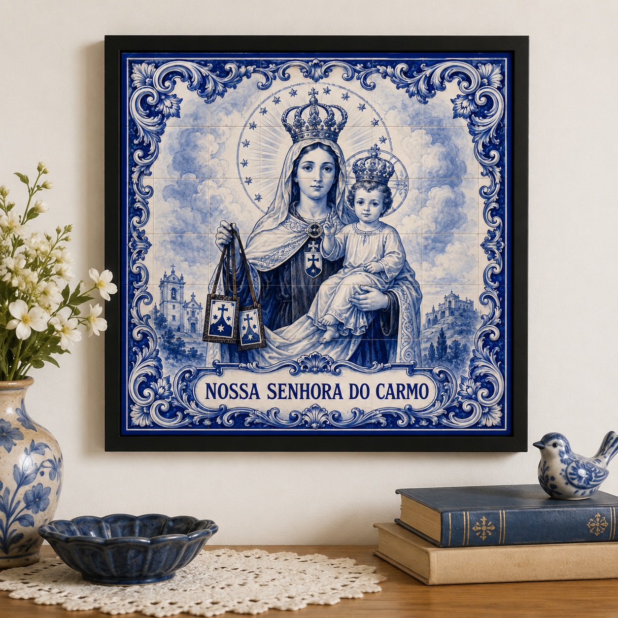 Quadro Nossa Senhora Do Carmo 33X33 Cm