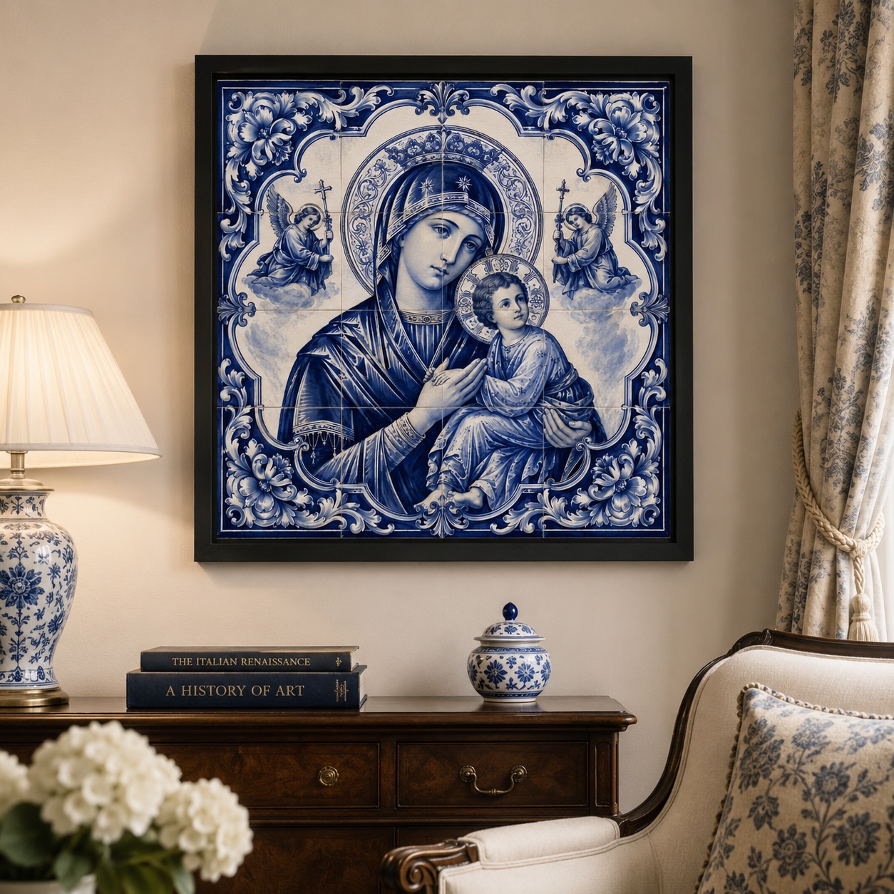 Quadro Nossa Senhora Do Perpétuo Socorro- 33x33 cm