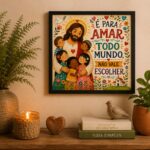 Quadro O Amor De Deus - 33x33 Cm