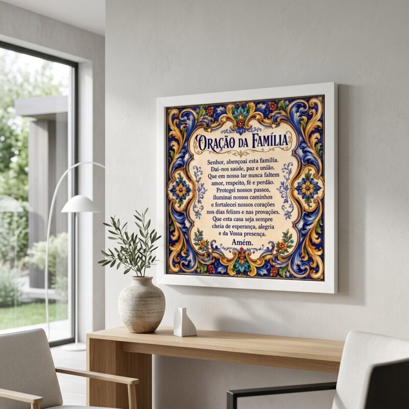 Quadro Oração da Família – 33x33 Cm