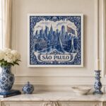 Quadro Cidade São Paulo - 33x33 Cm