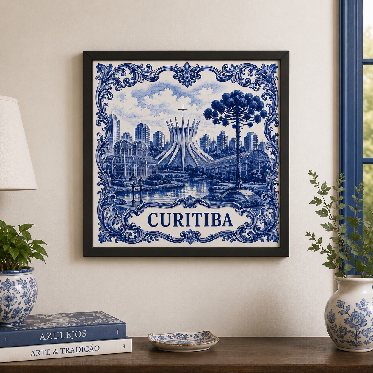 Quadro Decorativo Curitiba - 33x33 Cm