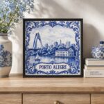 Quadro Decorativo Porto Alegre - 33x33 Cm