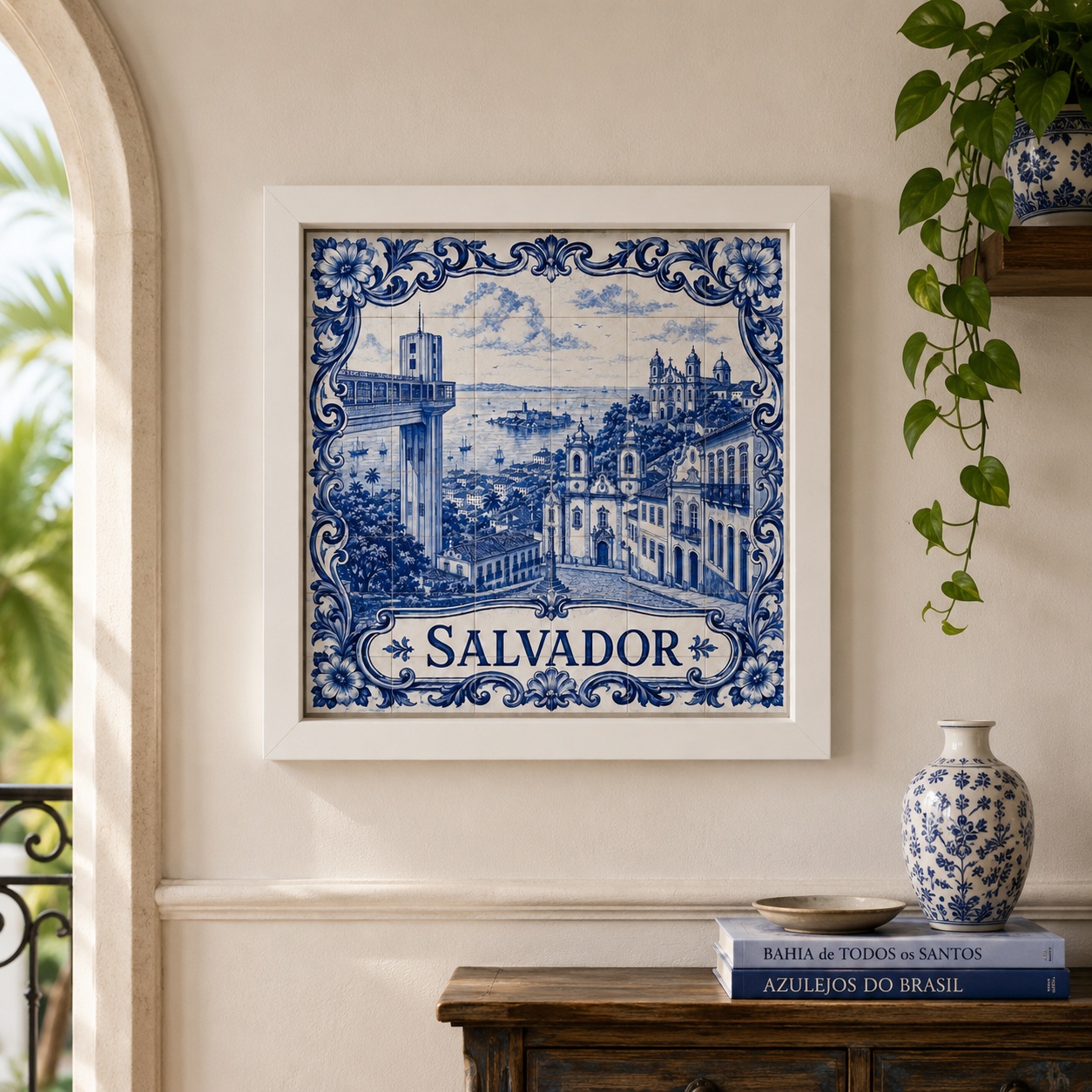 Quadro Decorativo Salvador - 33x33 Cm