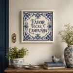 Quadro Favor Tocar a Campainha - 33x33 Cm