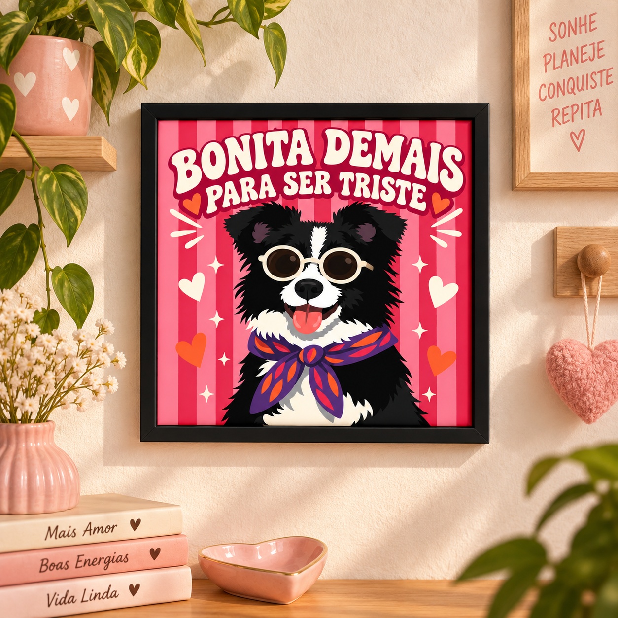 Quadro Bonita Demais Para Ser Triste - 33x33 Cm