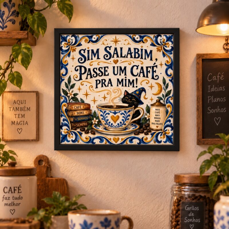 Quadro Café da Bruxa - 33x33 Cm