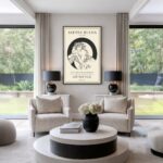 Quadro Canvas Art Nouveau Preto Deusa