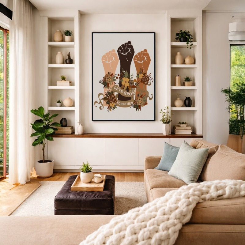 Quadro Canvas Consciência Negra Antirracismo