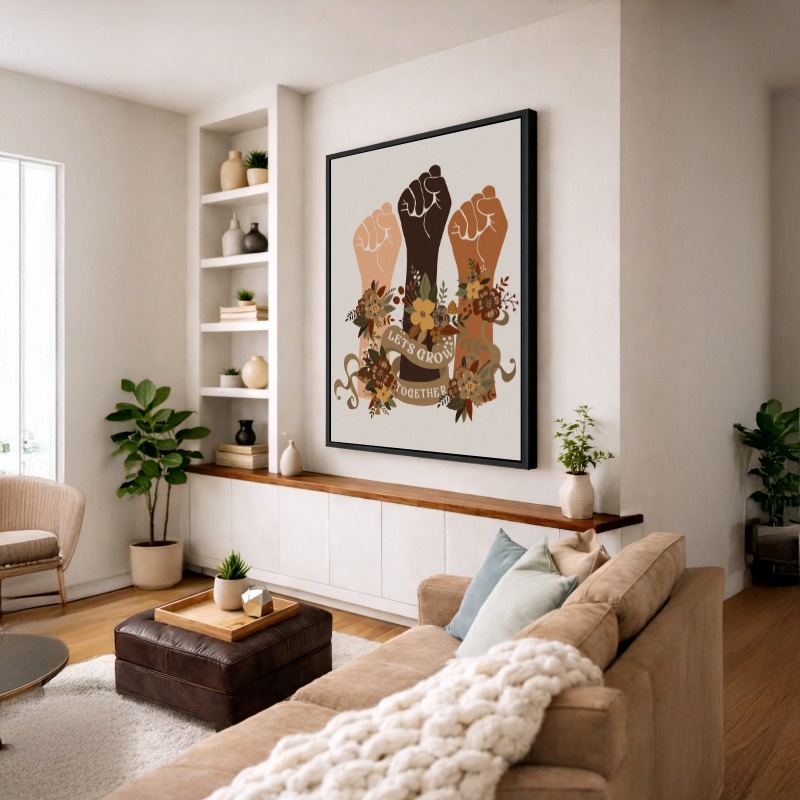 Quadro Canvas Consciência Negra Antirracismo