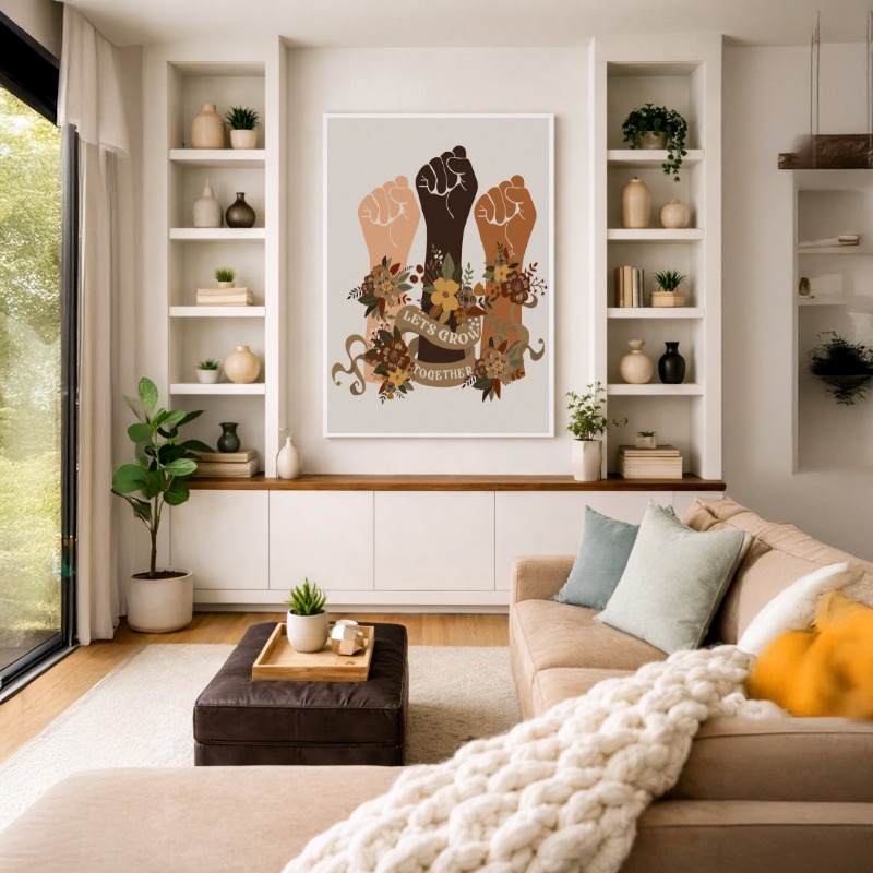 Quadro Canvas Consciência Negra Antirracismo