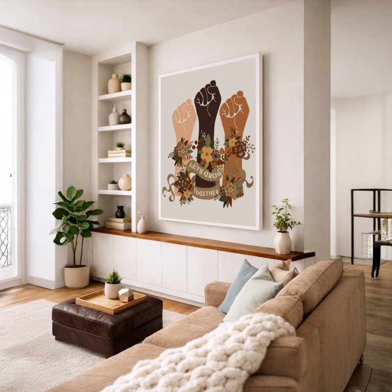 Quadro Canvas Consciência Negra Antirracismo