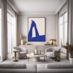 Quadro Canvas Corpo Desenho Pernas Azul