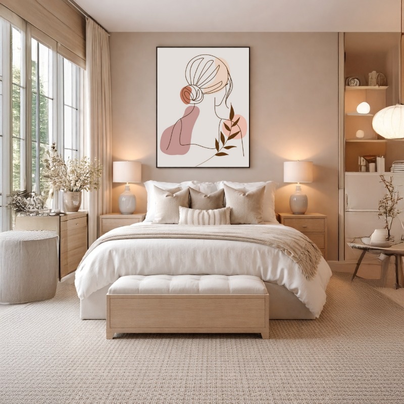 Quadro Canvas Desenho Mulher Feminino
