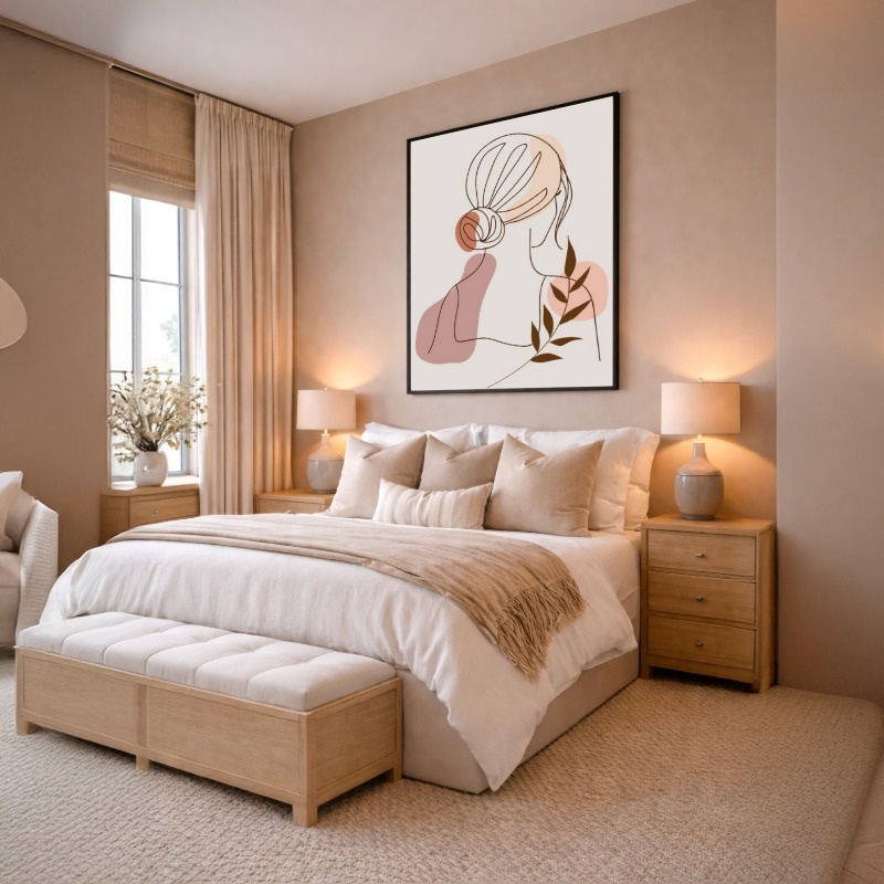 Quadro Canvas Desenho Mulher Feminino