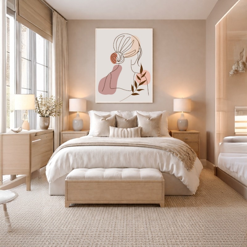 Quadro Canvas Desenho Mulher Feminino