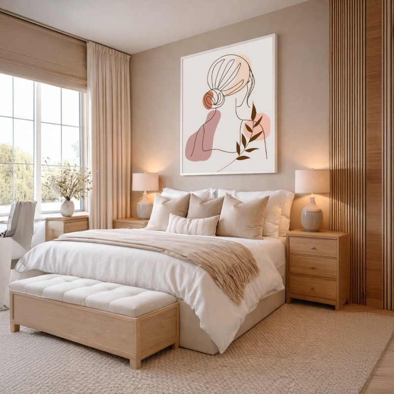 Quadro Canvas Desenho Mulher Feminino