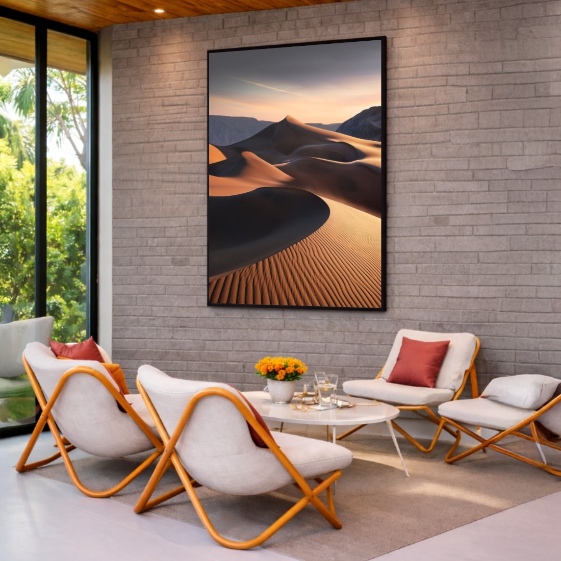 Quadro Canvas Deserto Areia Dunas Montanhas