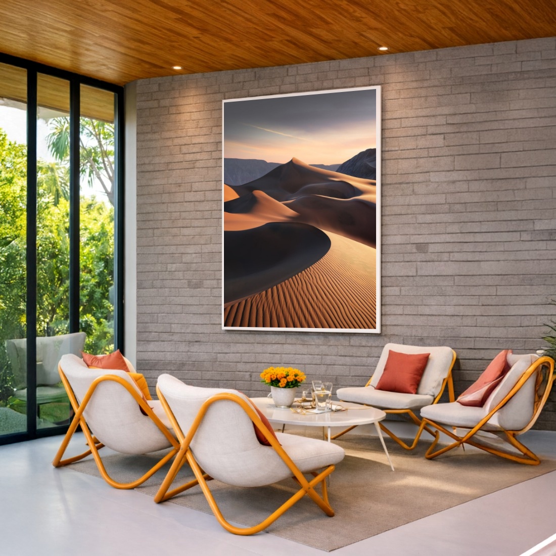 Quadro Canvas Deserto Areia Dunas Montanhas