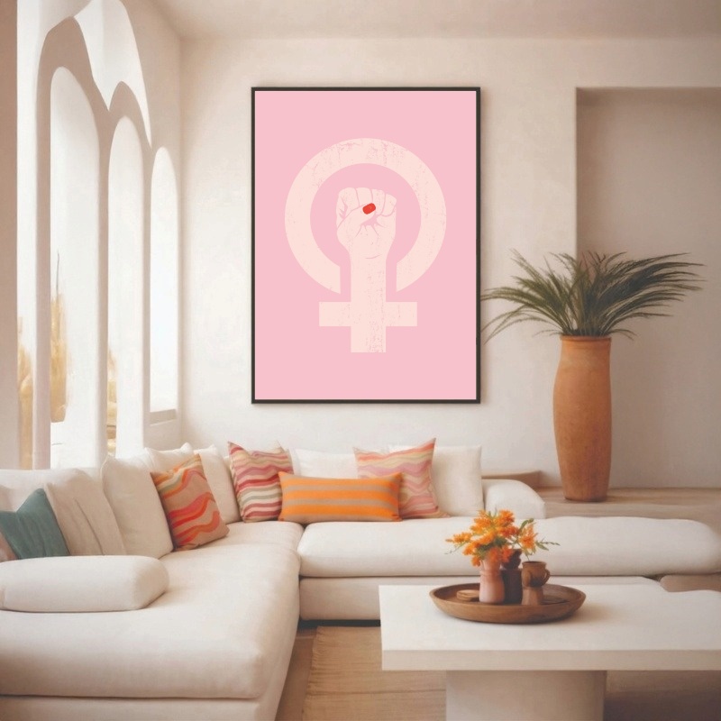 Quadro Canvas Feminismo Força Mulher Feminino