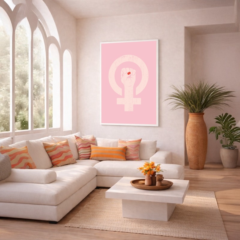 Quadro Canvas Feminismo Força Mulher Feminino