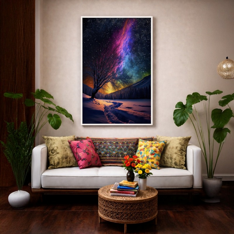 Quadro Canvas Luar Aurora Inverno