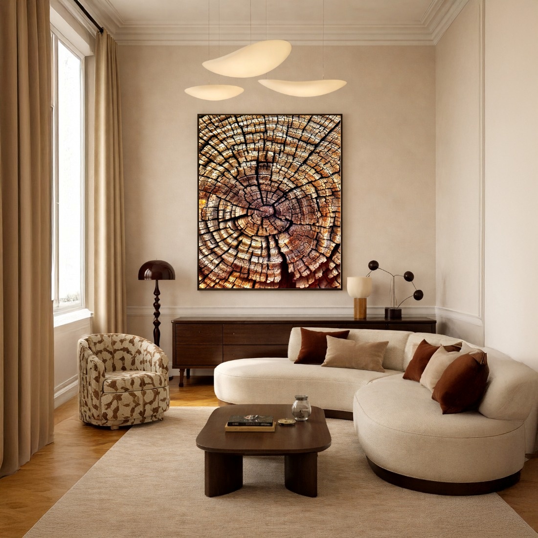 Quadro Canvas Madeira Tronco Árvore Rústico