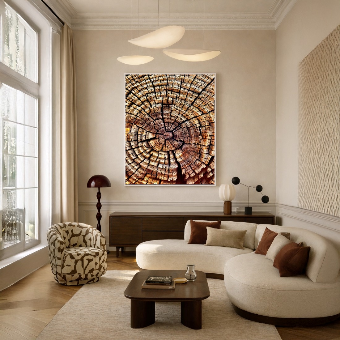 Quadro Canvas Madeira Tronco Árvore Rústico