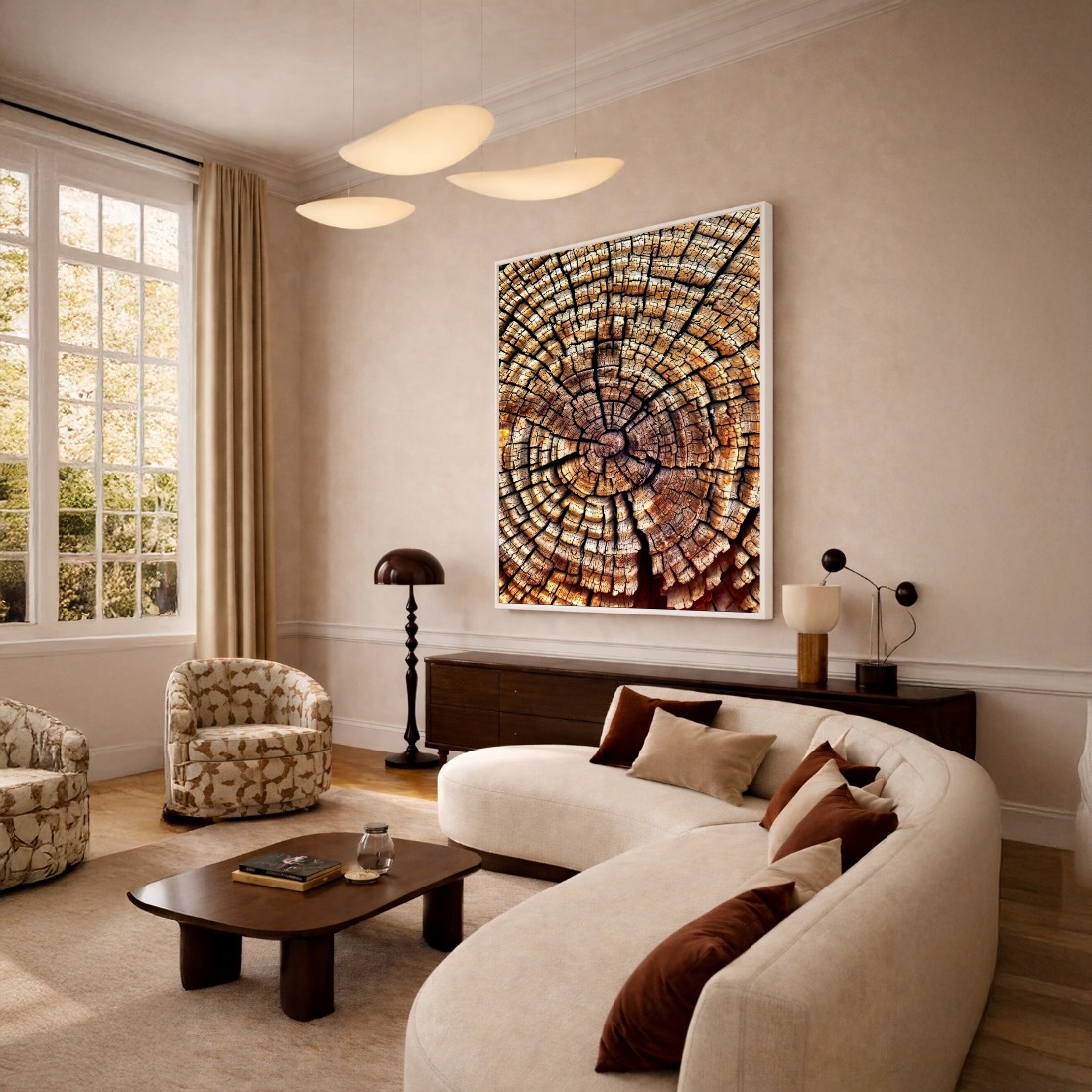 Quadro Canvas Madeira Tronco Árvore Rústico