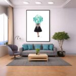 Quadro Canvas Menina Desenho Balão