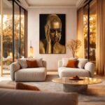 Quadro Canvas Mulher Dourada Luxuosa
