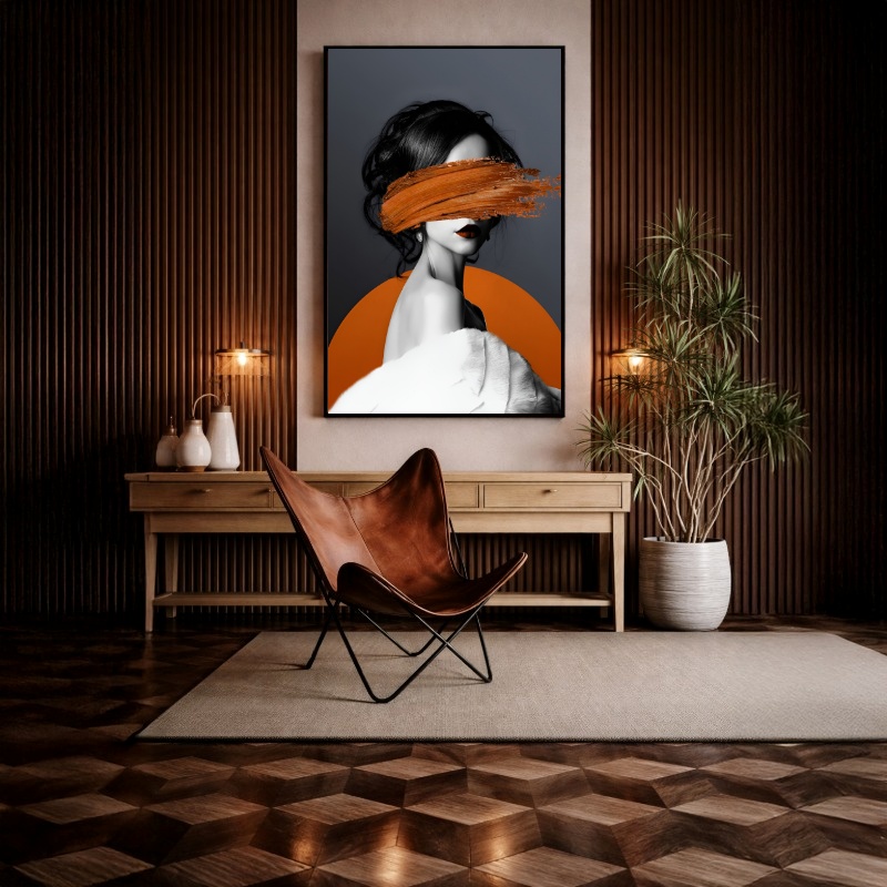 Quadro Canvas Mulher Terracota Feminino