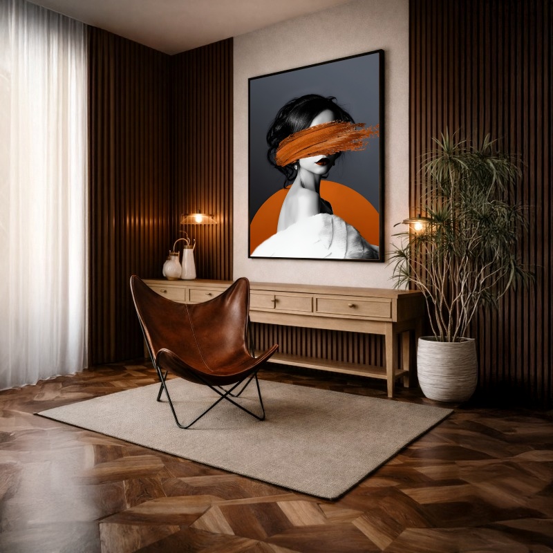 Quadro Canvas Mulher Terracota Feminino