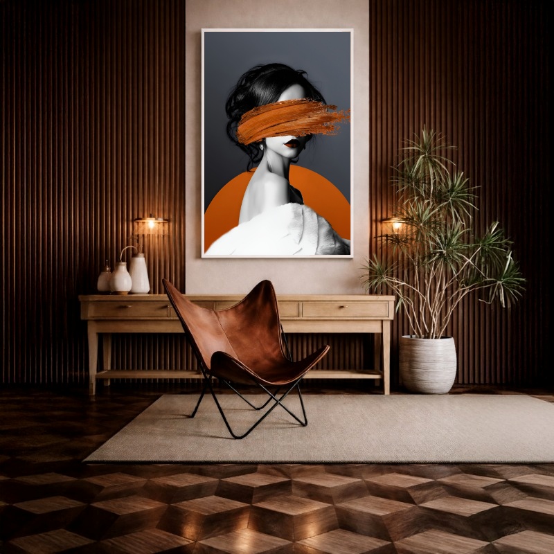 Quadro Canvas Mulher Terracota Feminino