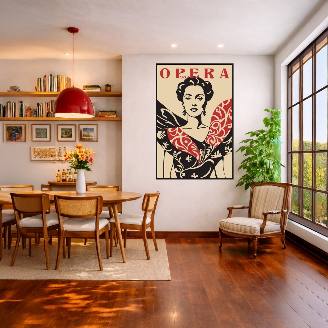 Quadro Canvas Opera Desenho Mulher Chic