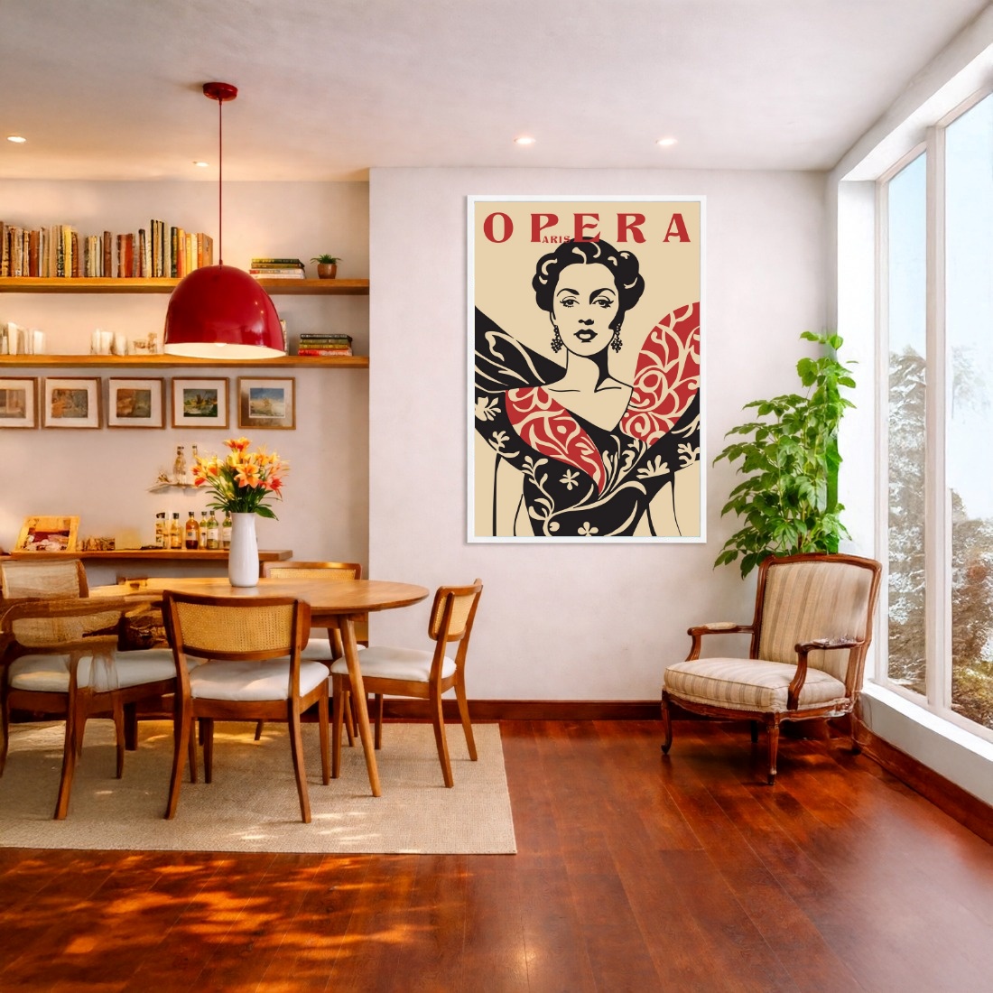 Quadro Canvas Opera Desenho Mulher Chic
