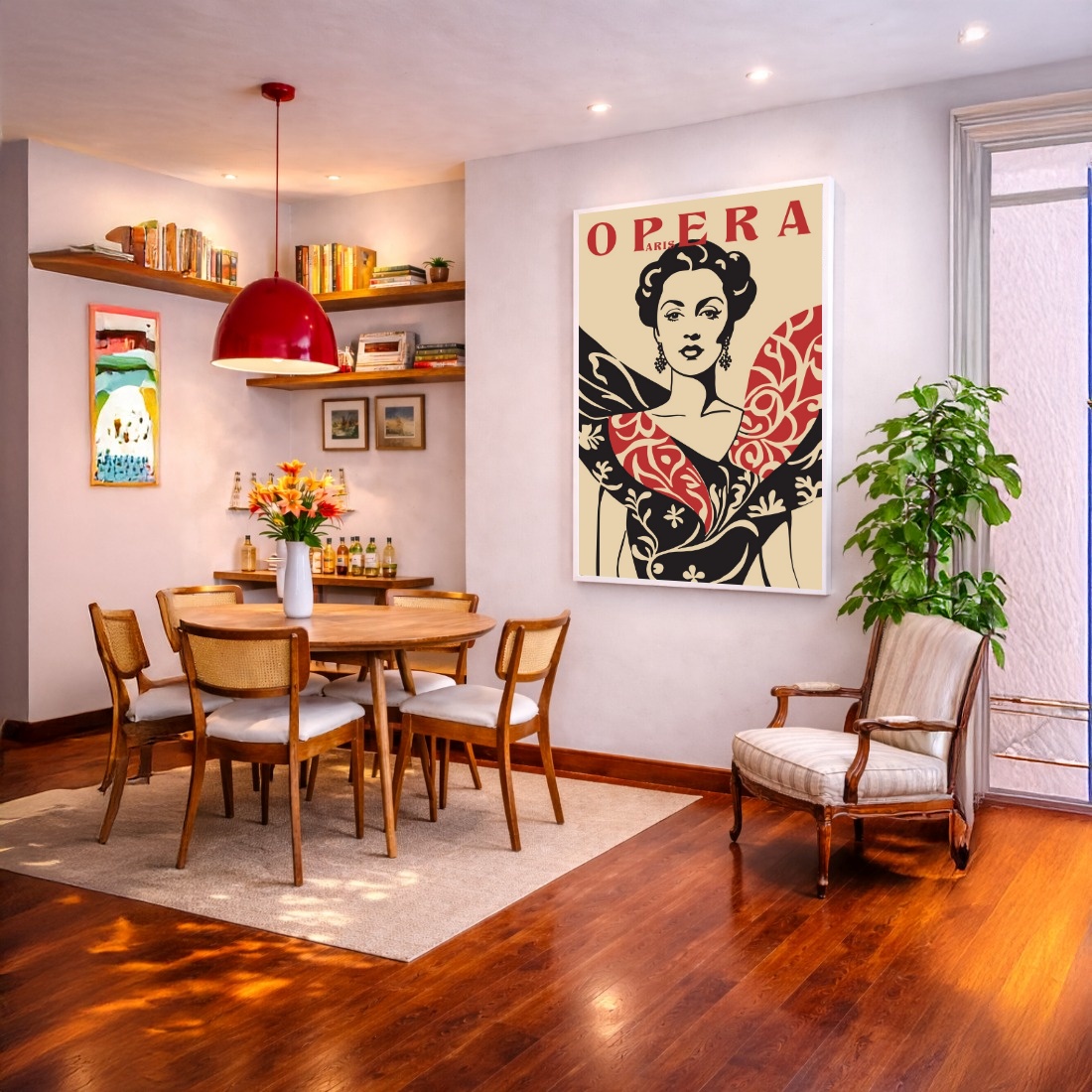 Quadro Canvas Opera Desenho Mulher Chic