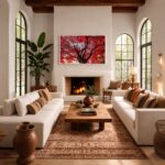 Quadro Canvas Outono Árvore Folhagem Vermelha