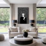 Quadro Canvas Preto e Branco Mulher Ciclos