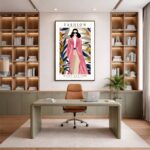 Quadro Canvas Rosa Fashion Moda Desenho