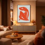 Quadro Canvas Silhueta Laranja Henri Matisse