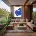Quadro Canvas Silhueta Matisse Azul Feminino