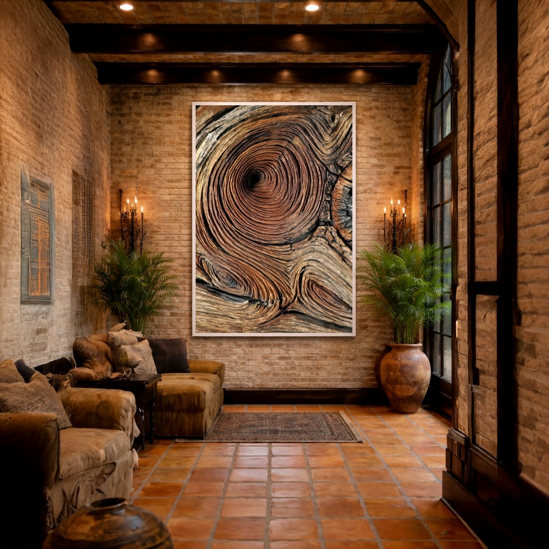 Quadro Canvas Tronco Madeira Árvore Rústico