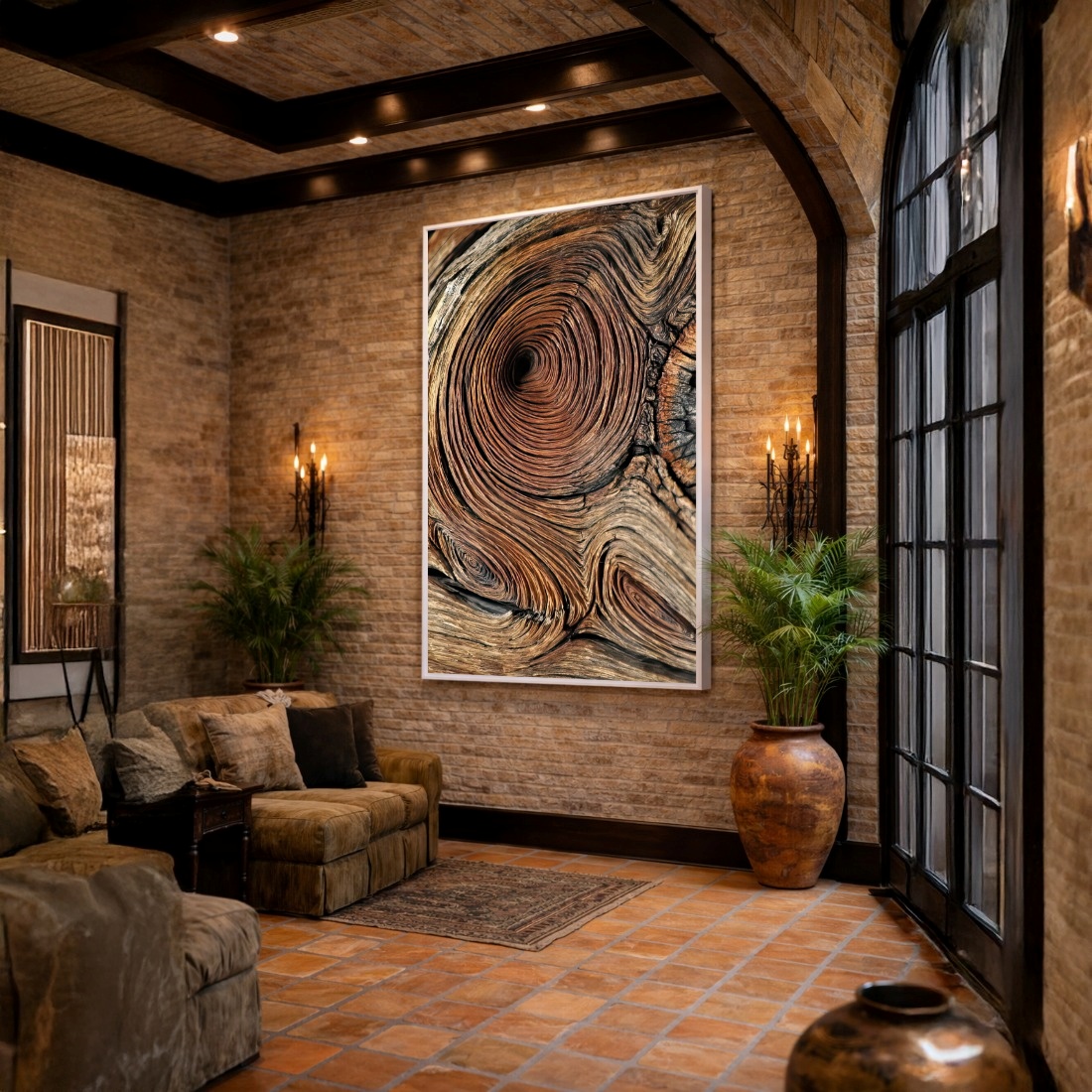 Quadro Canvas Tronco Madeira Árvore Rústico