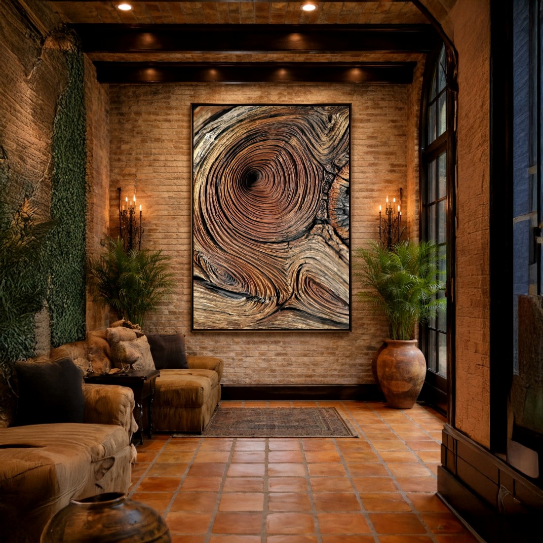 Quadro Canvas Tronco Madeira Árvore Rústico