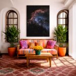 Quadro Canvas Universo Estrelas Céu Luar
