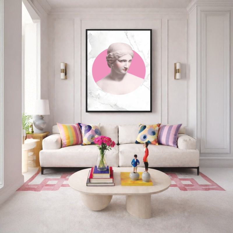 Quadro Canvas Vênus Maquiagem Rosa